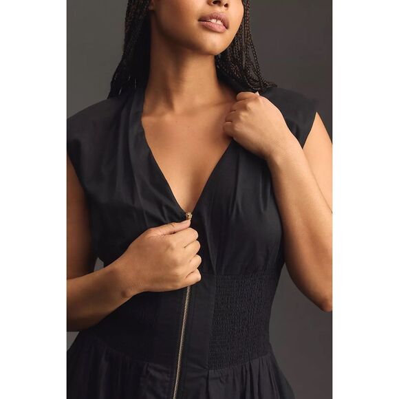 Anthropologie Black Midi Dress - Picture 7 of 9